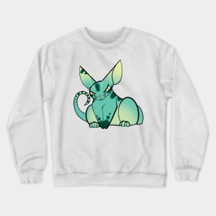 Angry Alien Cat :: Canines and Felines Crewneck Sweatshirt